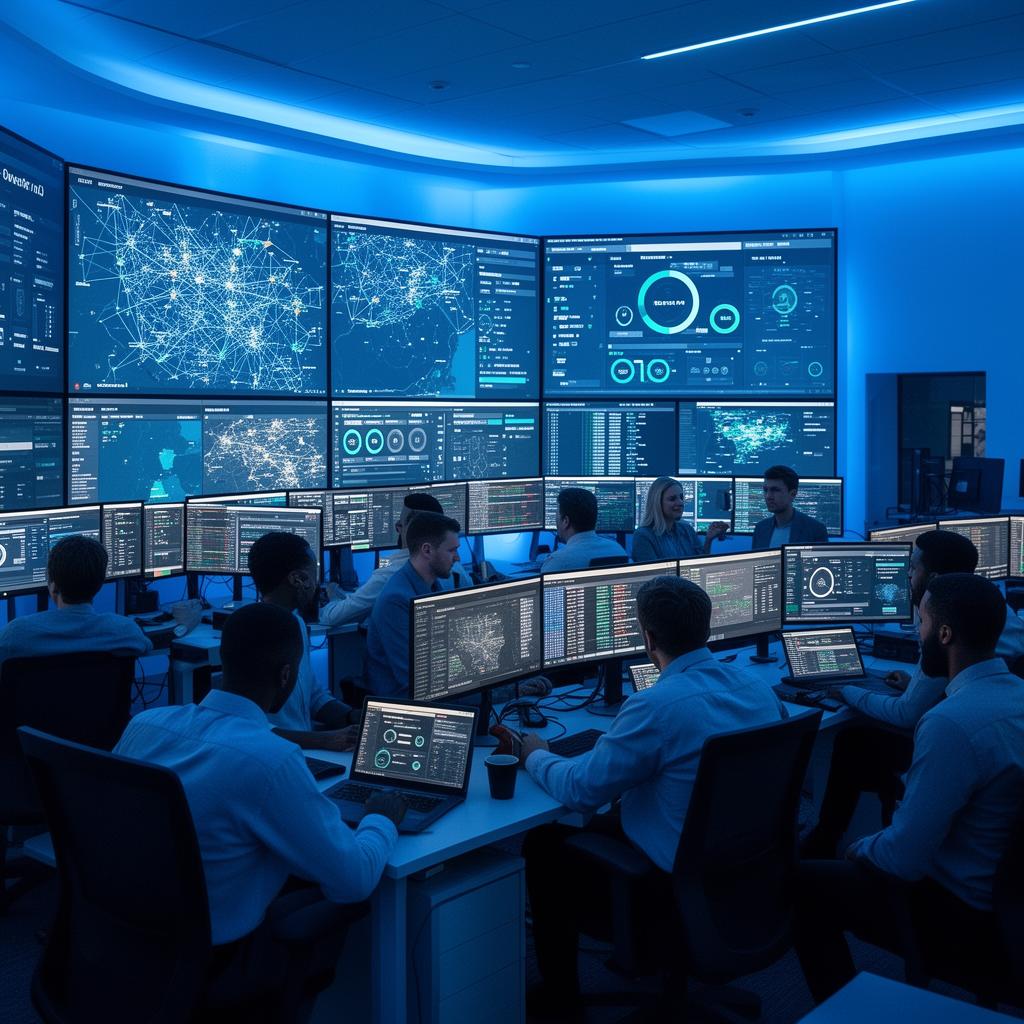 HabJoshTech engineers in a network operations center